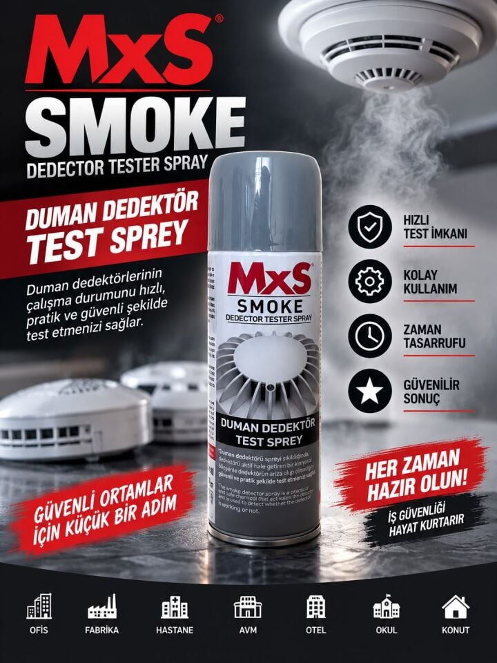 Mxs Duman Dedektör Test Sprey 200 ml